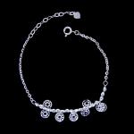 Clover Shape Plain Silver Bracelet 925 Sterling Silver Jewelry Bracelets Charms