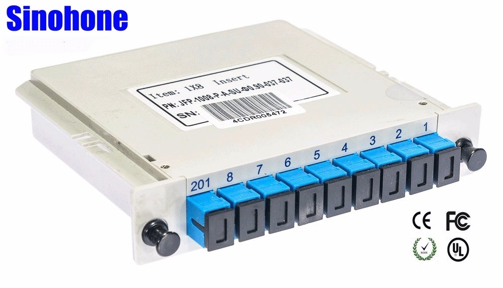 PLC Fiber Optic Splitter 2 Core Single Fiber High Reliability Widely Used