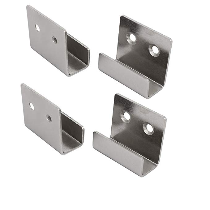40x35mm Stainless Steel U-shaped Tile Bracket Wall Hook for Wall Display Black Silver