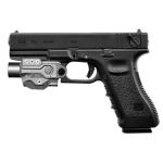 Pistol 510 Nm Rechargeable Tactical Flashlight For Guns 450 Lumen 15mm To 30m