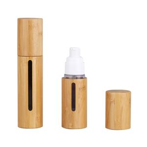 China 50ml Cream 28/400mm Airless Cosmetic Bottles 30ml 15ml 28/410mm Lotion Bamboo wholesale