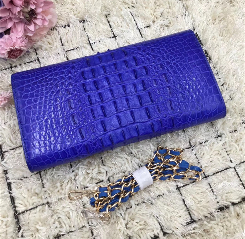 Exotic Alligator Skin Female Small Clutch Purse Authentic Real Crocodile Leather Women Flap Bag Lady Cross Shoulder Bag