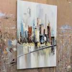 Hand Painted Colorful Knife Oil Painting on Canvas Living Room Decor Abstract