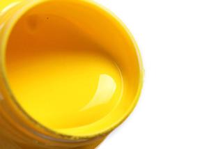 China UV Curable Yellow Solder Mask ,Screen Printing PCB Solder Mask With 4H Pencil Hardness wholesale