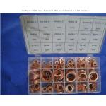 350pcs 18 Sizes Metric Copper Flat Ring Washer Gaskets Assortment Set Kit