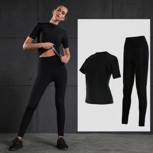 China Durable Black Sweating Suit For Ladies Running Clothes M , L , XL Size wholesale