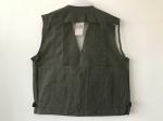 Net vest 035 in taslan fabric fabric, fishing vest, olive green color, water