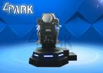 White Racing Car Simulator With Motion Chair Platform Virtual Reality Video Game