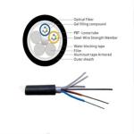 Outdoor 4 Core Multimode Fiber Optic Cable For Communication Engineering