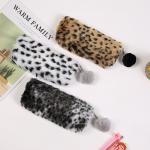 Creative Leopard Print Plush Pencil Case Cute School Bag Stationery Pencilcase