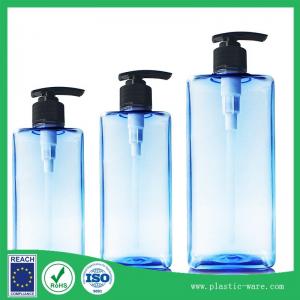 China 1000ml 500ml 300ml square shampoo blue bottle with pump shampoo dispenser bottles on sale