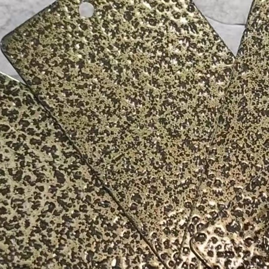 Factory Sale Antirust Antique Brass Gold Hammer Powder Paint for Carbon Steel Shelf Polyester Powder Coating