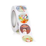 CMYK/Pantone Color Christmas Gift Stickers Decorative Self Adhesive Labels For