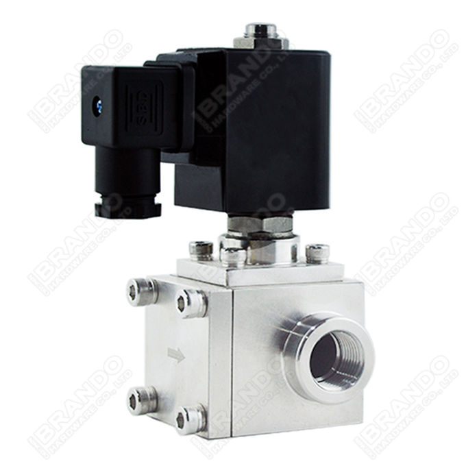 1/4'' 3/8'' 1/2'' High Pressure Micro Stainless Steel Solenoid Valve 120 Bar 15