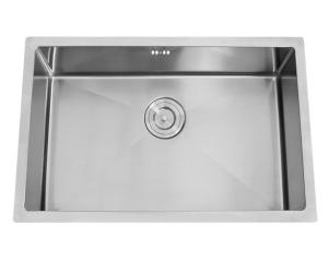 China 10mm Rounded Corner Deep Single Bowl Kitchen Sink With Right Angle wholesale