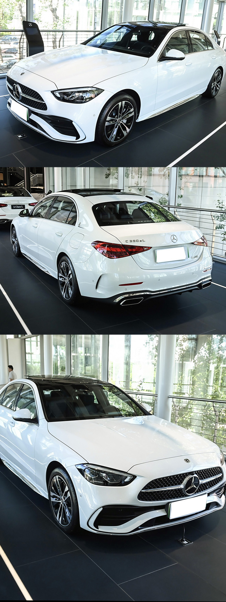 Energy Vehicles Mercedes Benz C Class Hybrid EV Car with Electric Rear Window and No Sunroof