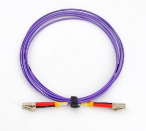 China OM4 DX 3m Lc Lc Patch Cord , 850nm Wavelength 100G Fiber Optic Cord wholesale