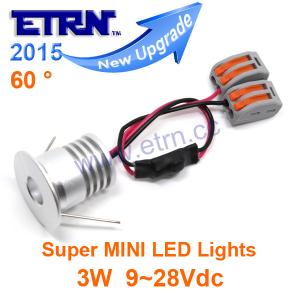 China Aluminium Shell DC12/24V 3W 60° Super Bright MINI LED Downlights Cabinet Light Spotlight wholesale