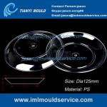 100ml clear PP thin wall round plastic disposable dessert plates/dishes