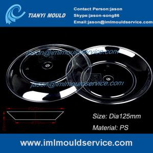 China 100ml clear PP thin wall round plastic disposable dessert plates/dishes injection mould wholesale