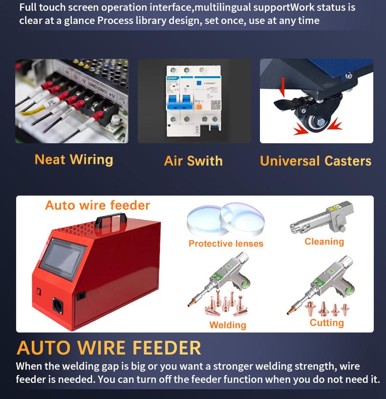 Air-Cooled 1500W 2000W Laser Welder Laser Welding Machine For Stainless Steel Copper Aluminum