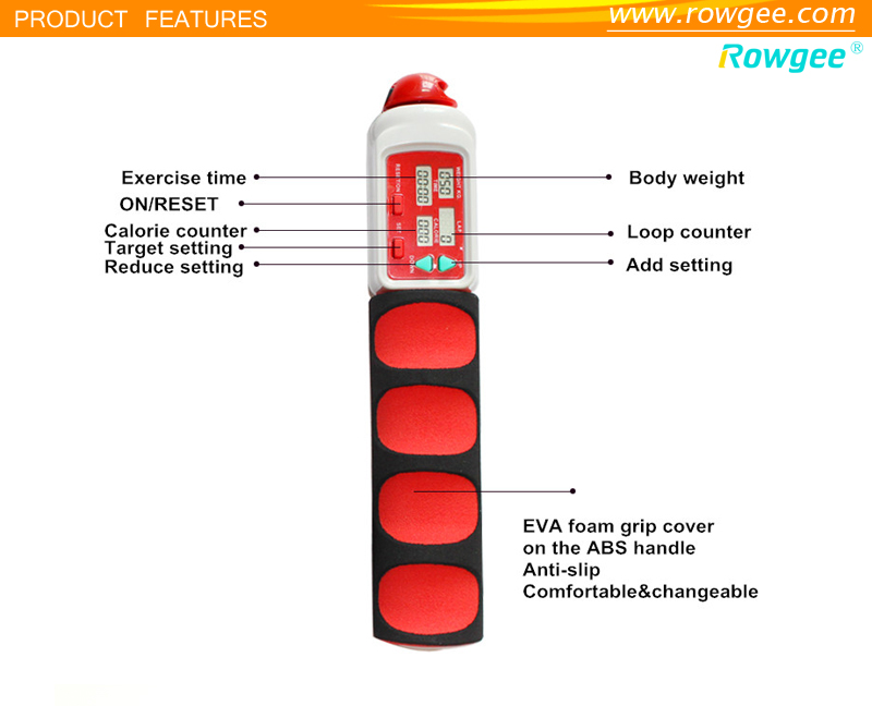Calorie Counter Cordless Jump Rope Workout For Beginners Multifunctional