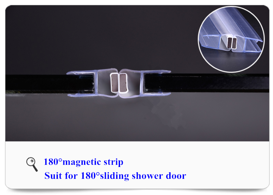 Transparent Glass Doors Design Waterproof Glass Shower Door Seal Strip for 6-12MM