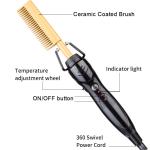 50/60Hz Ultralight Electric Hot Hair Comb , Durable Ceramic Comb Hair Straighten