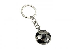 China Football Metal Laser Engraved Keyrings Logo Cute Key Chain for Souvenir Gift wholesale