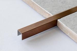 China 2mm Stainless Steel Outside Corner Trim Metal Edge Trim For Ceramic Tile wholesale