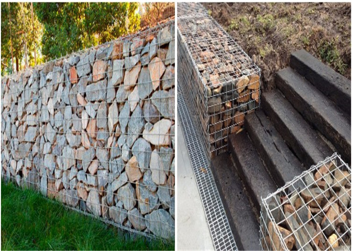 Retaining Wall Rock Filled Gabion Wire Mesh Baskets