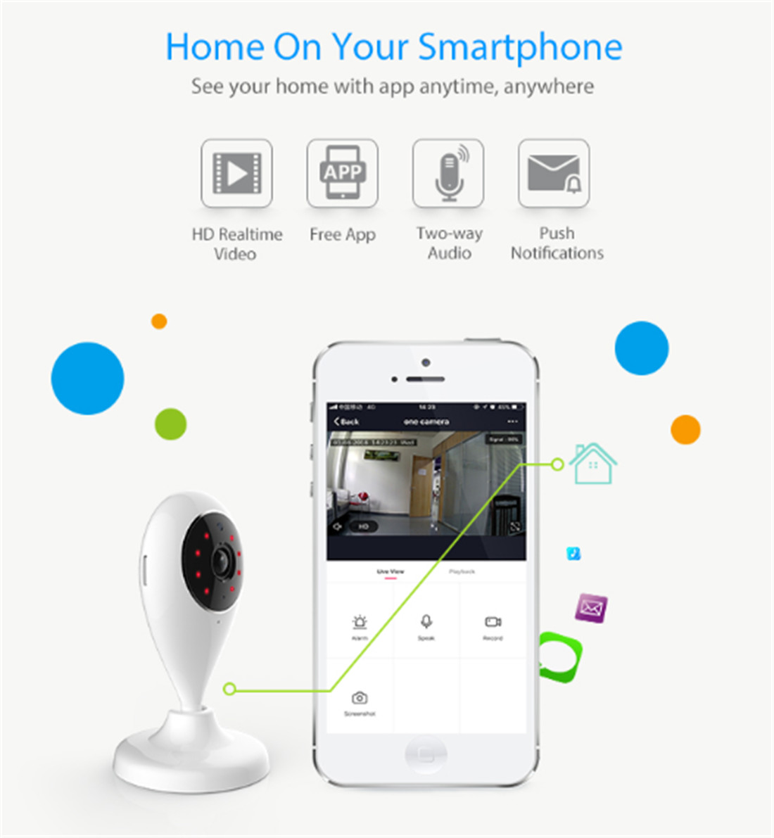 BabyCaring Monitoring Security Wi-Fi Camera(JY-F01-2MP)