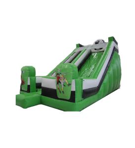 China Children Fun Park Inflatable Green Football Slide For Rentals wholesale