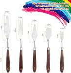 Stainless Steel Palette Knife Set 5 Piece Art Tools Kit For Oil And Acrylic