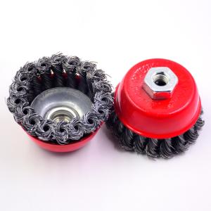 China Durable Carbon Steel Twist Knot Wire Brush Customized Size For Grinder wholesale