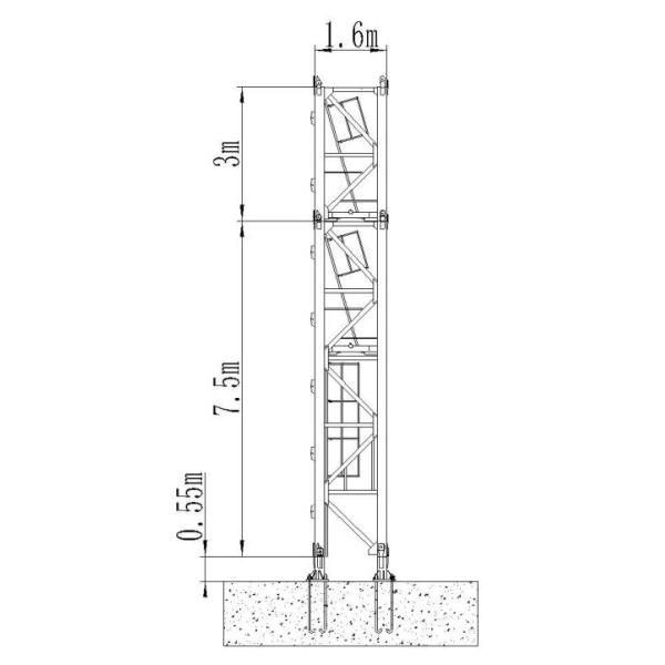 8 Ton Tower Crane Flat Top Building Tower Crane Model N6015-8B
