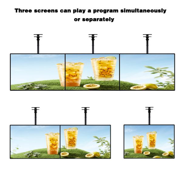 32" 43" Right Angle Wall Mount Ceiling Installation Android Menu Board