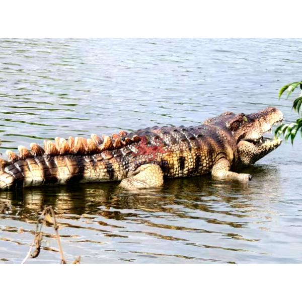 New Realistic Animatronic Remote Control Swimming Robot Crocodile