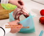 Reusable Refrigerator Silicone Fresh Bag Food Storage Container,FDA Silicone