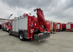 China Diesel 100Km/H Q235A Emergency Rescue Fire Truck with 5000kg Lifting Crane wholesale