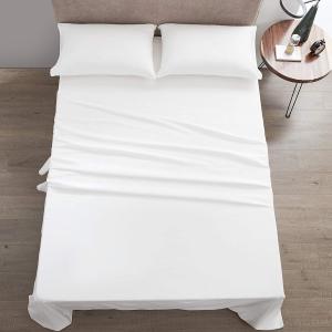 China 4 Piece 100% Cotton Luxury Soft Breathable Deep Pocket Bed Sheet Set with Portable wholesale