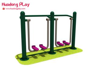 China Two Person Stationary Open Air Fitness Equipment With Ground Stroller 180*40*120cm wholesale