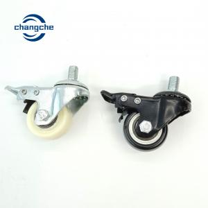 China ODM Threaded PVC Furniture Castors Wheels With Brake wholesale