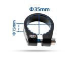 Mountain Road Bicycle Seat Clamp 7075 T6 Aluminum Alloy Black