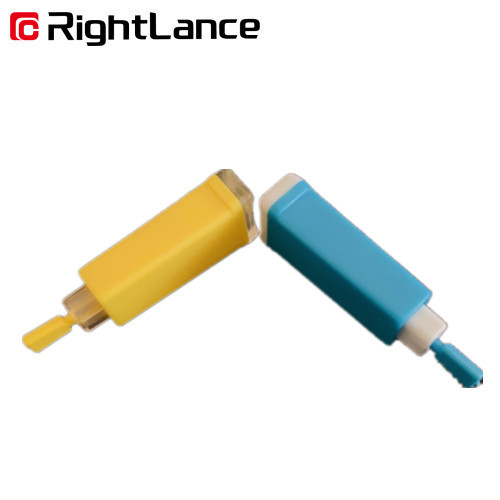 1oz Yellow Blue Stainless Steel Blood Lancet Test Strips Lancets 28 Gauge