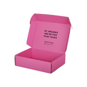 China Pink Flap Top Cardboard Shipping Box For Wig Hair Extension wholesale