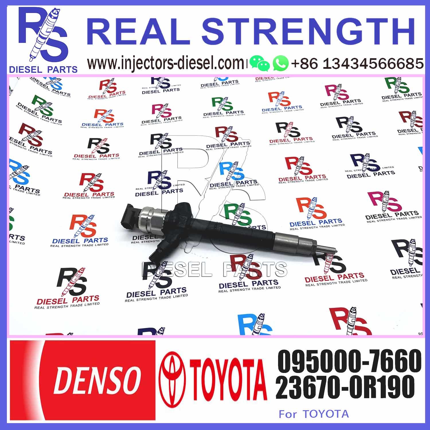 DENSO Hilux Diesel Injector 23670-0R030 23670-0R140 23670-0R190 095000-7670