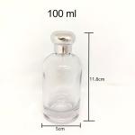 100ml Perfume Bottle with zamac plastic cap, Glass Bottle, Spray Bayonet, Empty