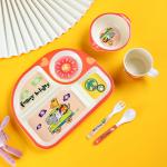 Kids Melmaine Dinnerware Set BPA Free Plastic Dishwasher Non Toxic