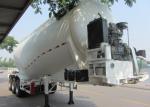 3 Axles Dry Bulk Pneumatic Tank Trailers For Bulk Cement Powder 59000L Volume